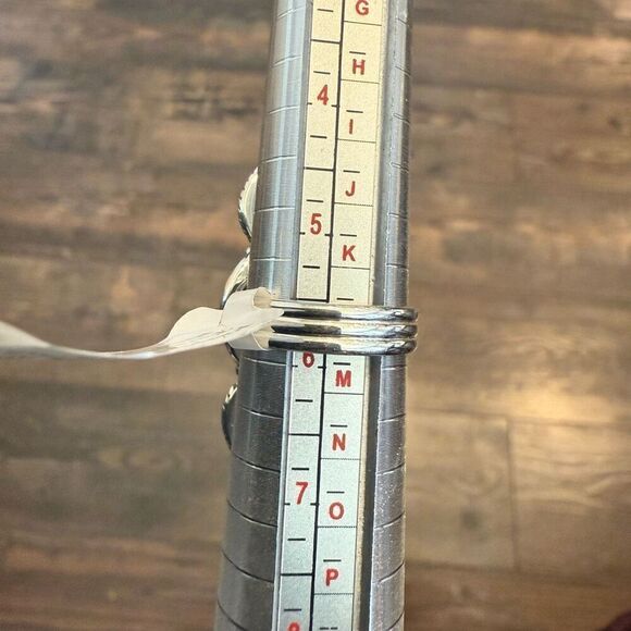 Southwestern Purple Copper Dahlia Turquoise Boho Statement Ring Sterling Silver - Picture 4 of 6